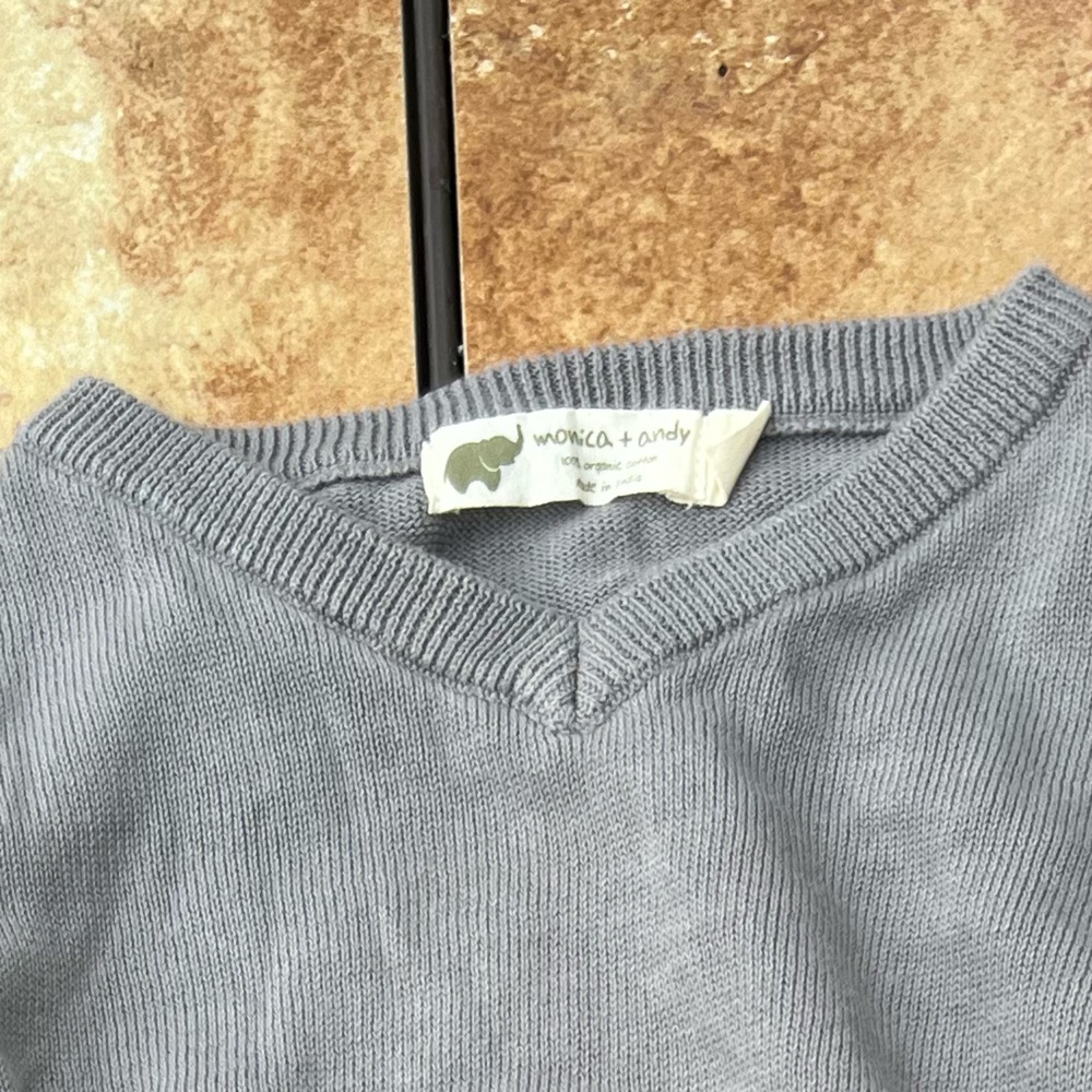 Monica and Andy Gray Knit Sweater